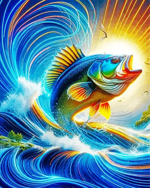 largemouth bass art Diamond Dotz Largemouth Bass Art Diamond Painting