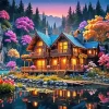 Log Cabin Art Diamond Painting
