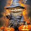 Mad Halloween Cat Diamond Painting