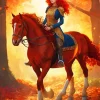 Merida And Her Horse Diamond Painting