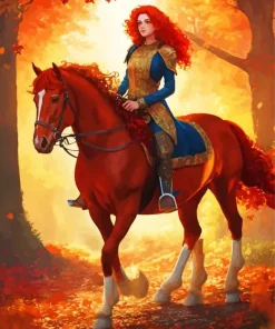 Merida And Her Horse Diamond Painting