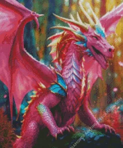Pink Dragon Diamond Painting