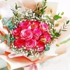 Pink Flowers Bouquet Diamond Painting