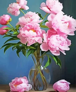 Pink Peonies Bouquet Diamond Painting