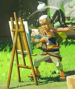 Pinkago BOTW Painter Diamond Painting