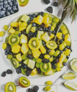 Plate Of Fruits Diamond Painting