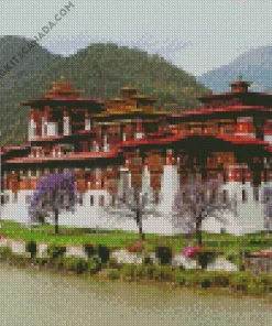 Punakha Dzong Diamond Painting