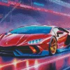 Red Lamborghini Diamond Painting