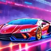 Red Lamborghini Diamond Painting