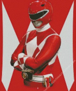 Red Power Ranger Diamond Painting