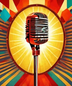 Retro Microphone Diamond Painting