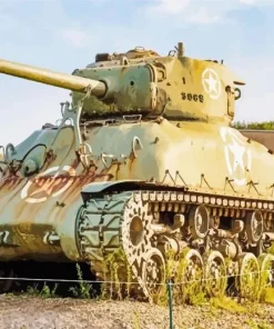 Sherman Tank Diamond Painting