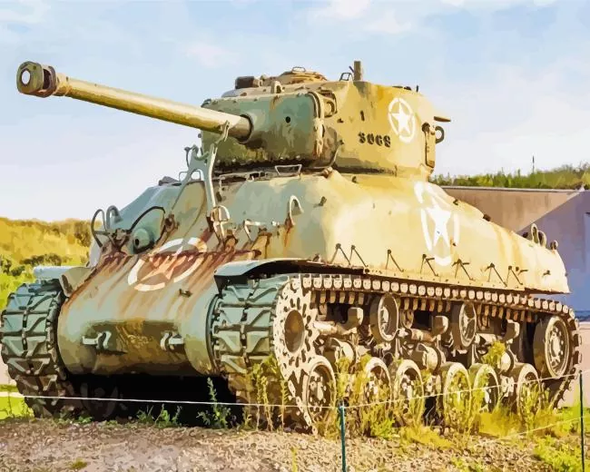sherman tank Diamond Paints Sherman Tank Diamond Painting