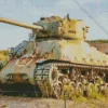 Sherman Tank Diamond Painting