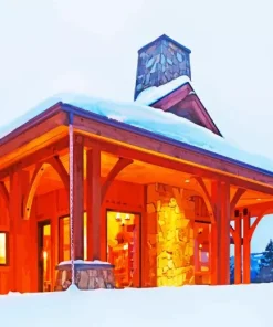 Snow On A Roof Diamond Painting