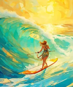 Surfer Girl Diamond Painting