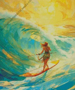 Surfer Girl Diamond Painting