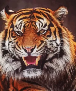 Tiger Roaring Diamond Painting