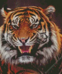 Tiger Roaring Diamond Painting