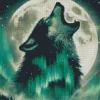 Wolf In The Moon Diamond Painting