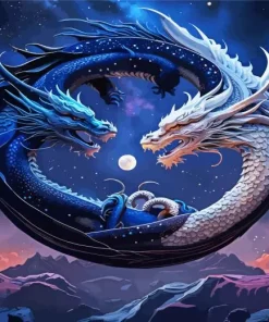 Yin Yang Dragon Diamond Painting