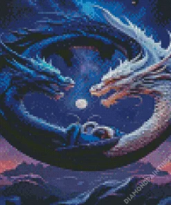 Yin Yang Dragon Diamond Painting