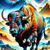 Abstract Buffalo Art Diamond Painting