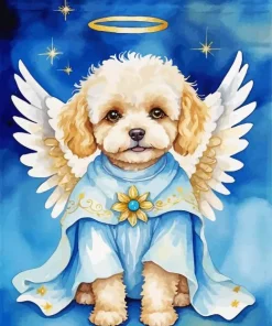 Angel Maltipoo Diamond Painting