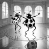 Black And White Bugs Dancing Diamond Painting