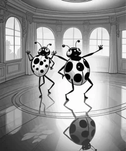 Black And White Bugs Dancing Diamond Painting