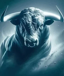 Black And White Bull Diamond Painting