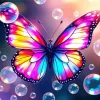 Bubbles Butterfly Diamond Painting