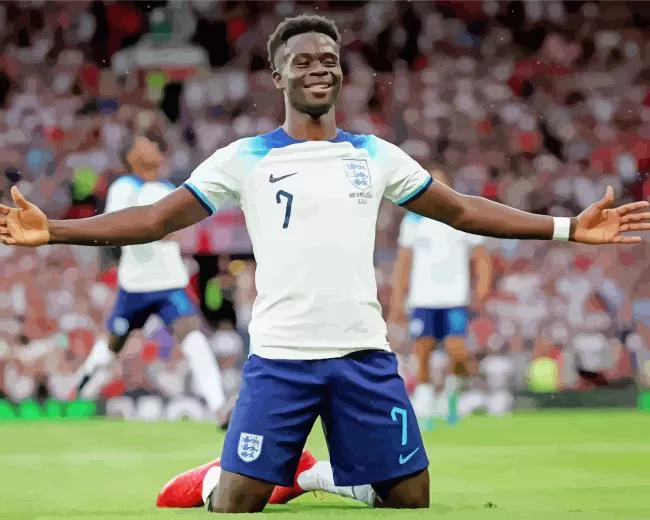 Bukayo Saka England national team Diamond Paints Bukayo Saka England National Team Diamond Painting