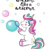 Cartoon Unicorn Blowing Bubbles Diamond Painting