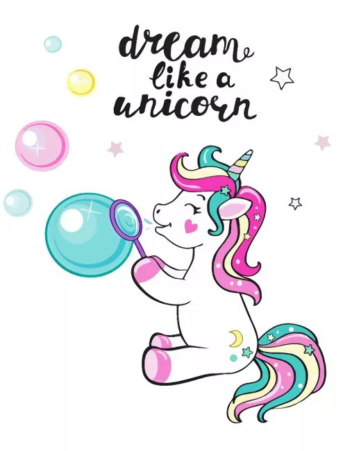 Cartoon Unicorn Blowing Bubbles Diamond Paintings Cartoon Unicorn Blowing Bubbles Diamond Painting
