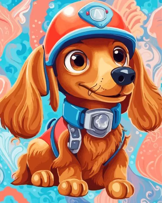Cartoon brown fluffy dachshund Diamond Paints Cartoon Brown Fluffy Dachshund Diamond Painting