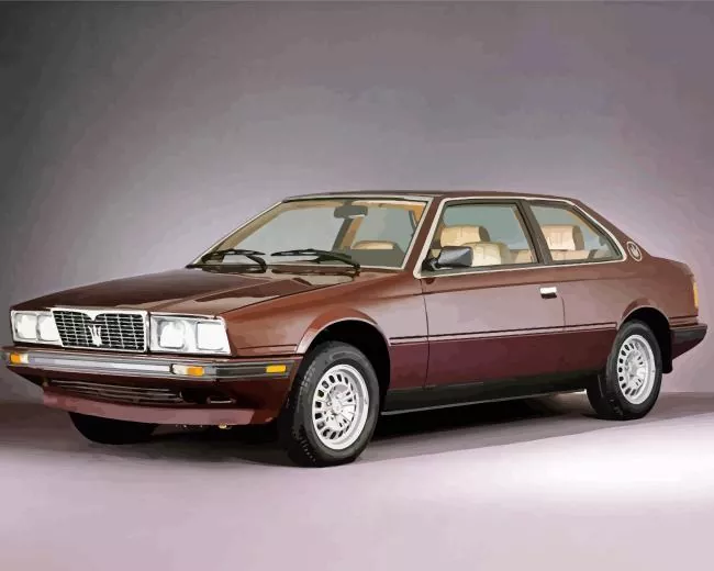 Classic Brown Car Diamond With Numbers Classic Brown Car Diamond Painting