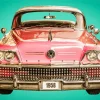 Classic Pink Buick Diamond Painting