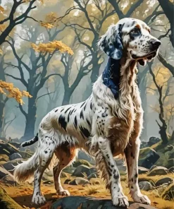 English Setter Pet Diamond Painting