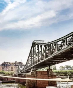 Frankfurt Iron Footbridge Diamond Painting