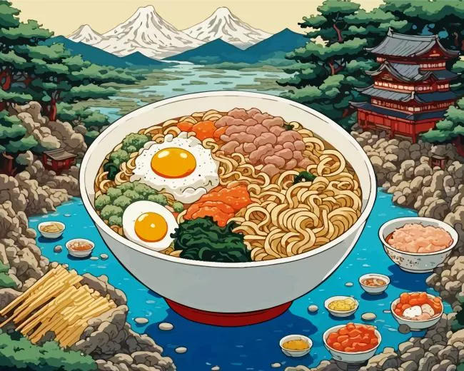 Giant ramen bowl diamond paints Giant Ramen Bowl Diamond Painting