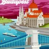 Hungary Budapest Poster Diamond Painting