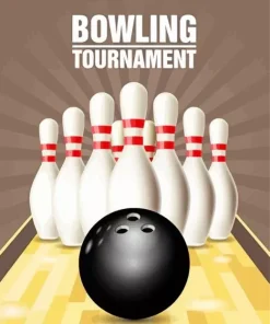 Illustration Bowling Diamond Painting