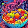 Illustration Fruit Bowl Diamond Painting