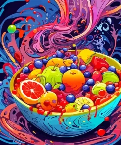 Illustration Fruit Bowl Diamond Painting