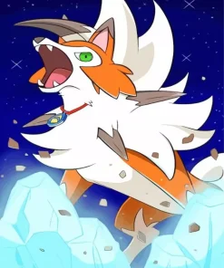 Lycanroc Wolf Diamond Painting