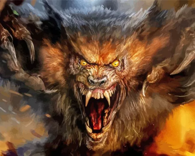 Mad brown werewolf Diamond Paintings Mad Brown Werewolf Diamond Painting