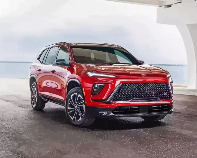 Red Buick Car Diamond By Numbers Red Buick Car Diamond Painting