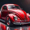 Red Bug Car Diamond Painting