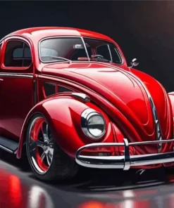 Red Bug Car Diamond Painting